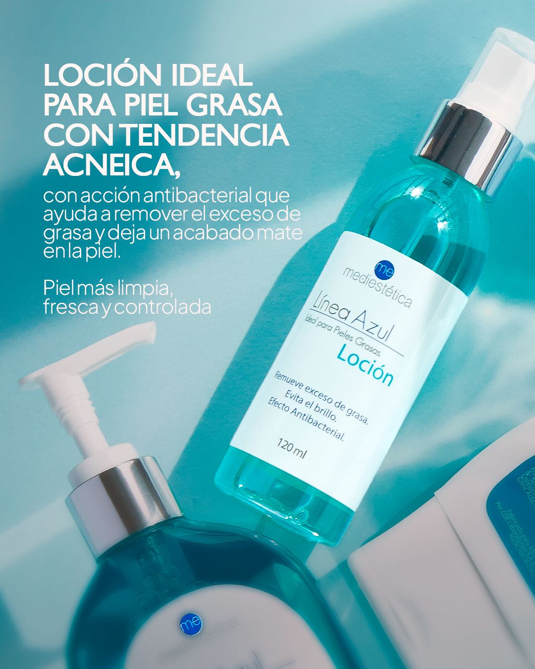 LOCIÓN CONTROL GRASA LÍNEA AZUL 60ml Mediestetica