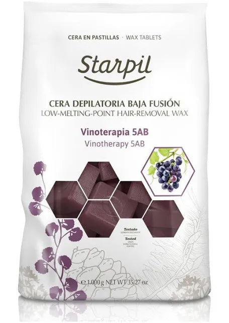 CERA DEPILACIÓN VINOTERAPIA EN PASTILLAS CHICLE 1000g  Starpil