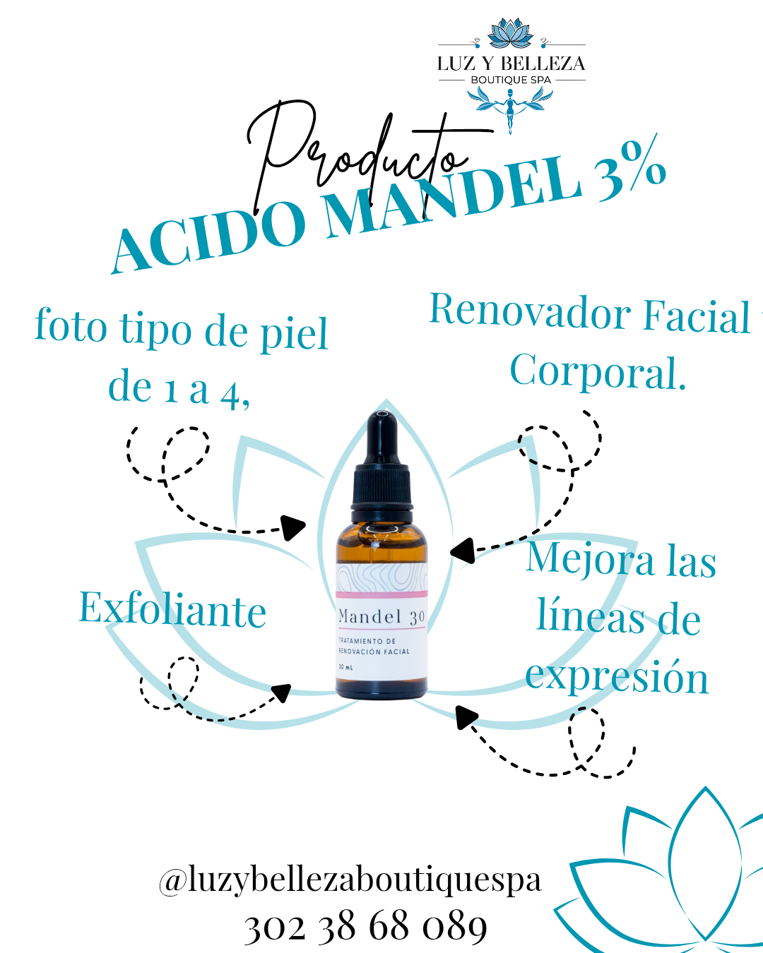 ÁCIDO MANDELICO 30%  Satori