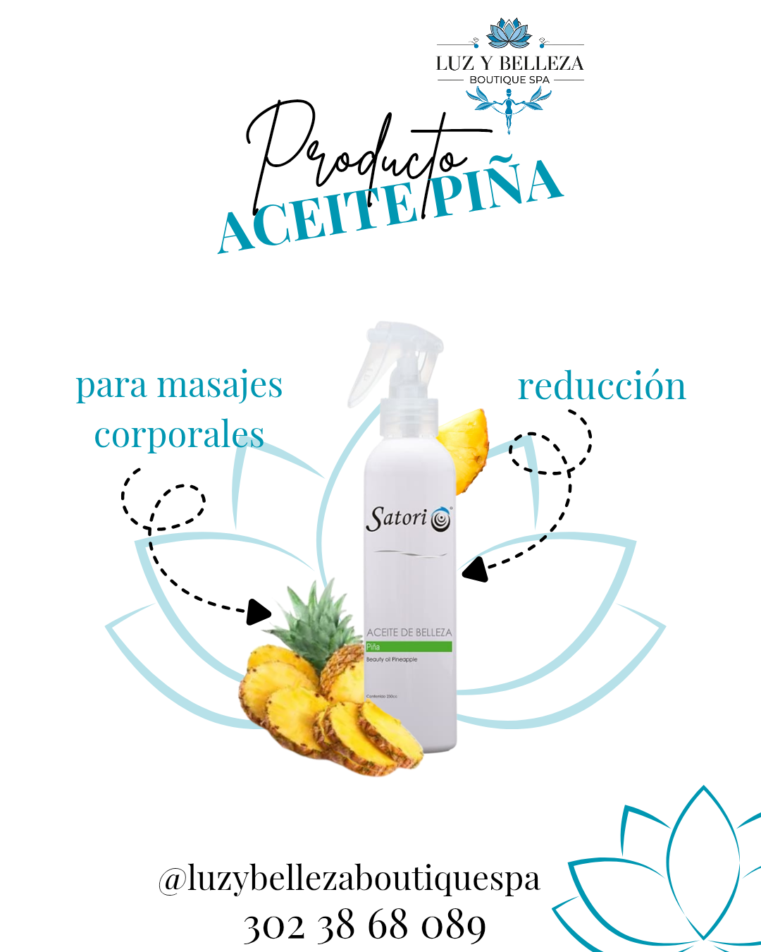 ACEITE PIÑA 250ml Satori