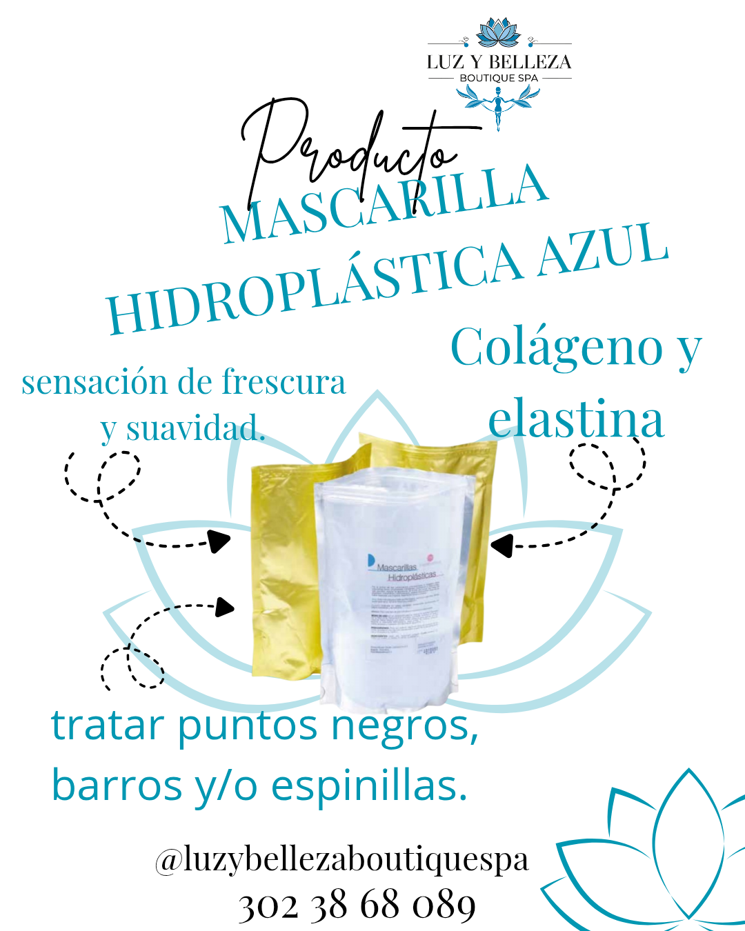 MASCARILLA HIDROPLÁSTICA AZUL mediestetica
