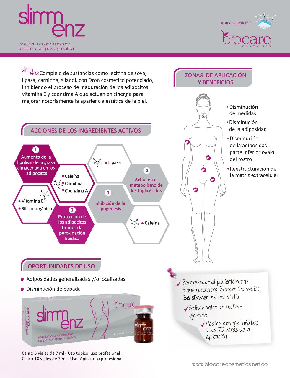 SLIMM ENZ CAJA 10 VIAL 7ML Biocare