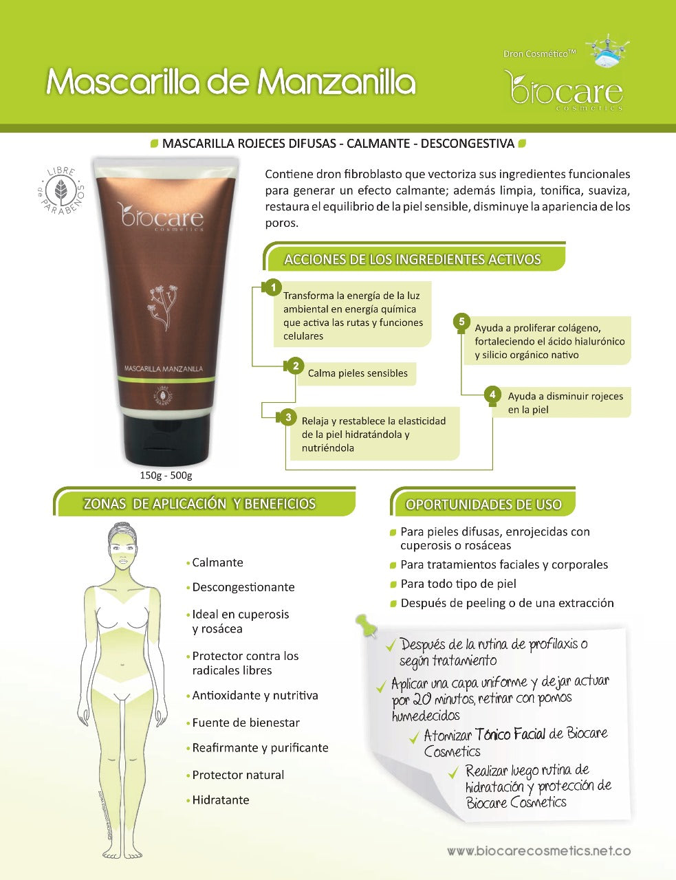 MASCARILLA DE Manzanilla 150g Biocare