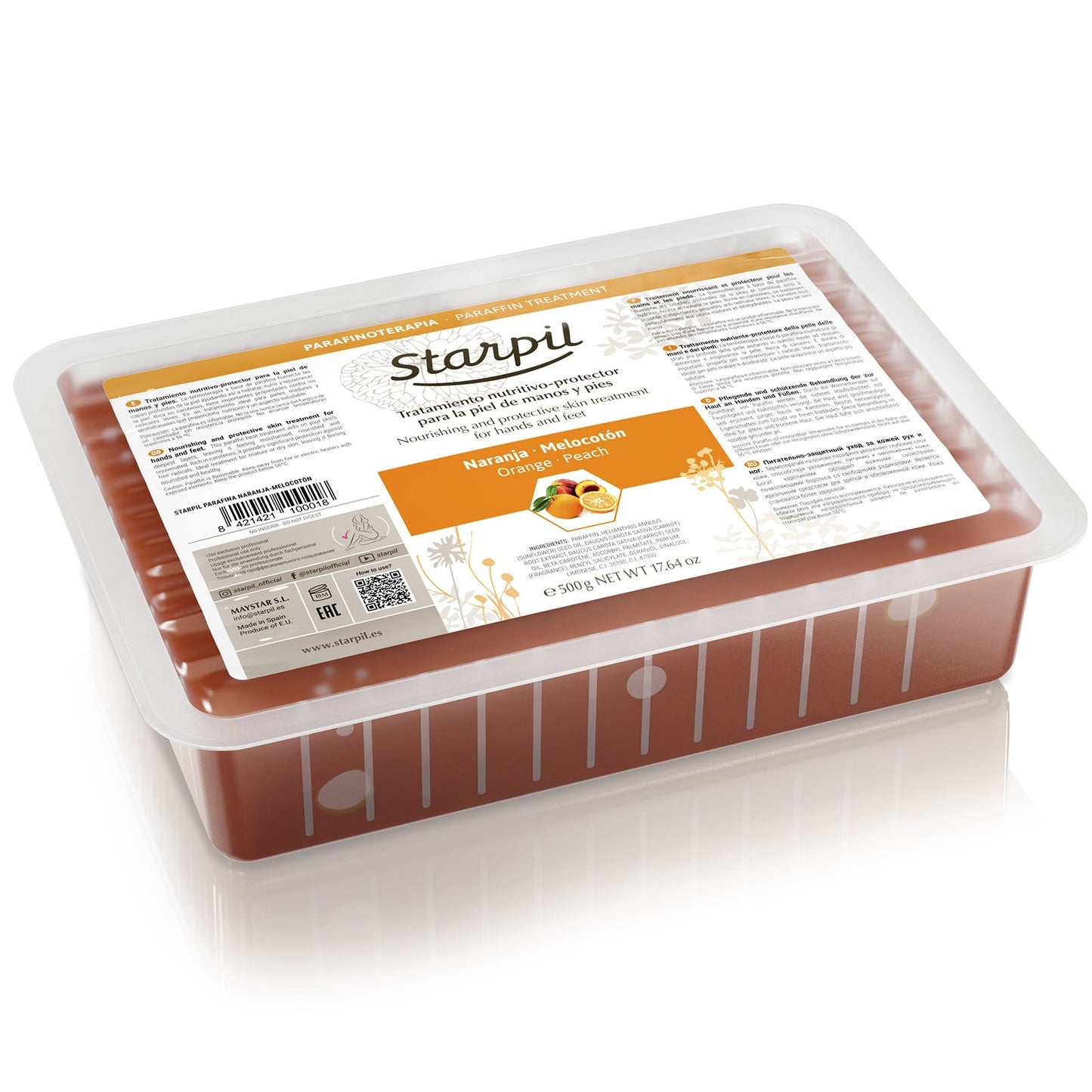 PARAFINA NARANJA MELOCOTÓN 500g Starpil