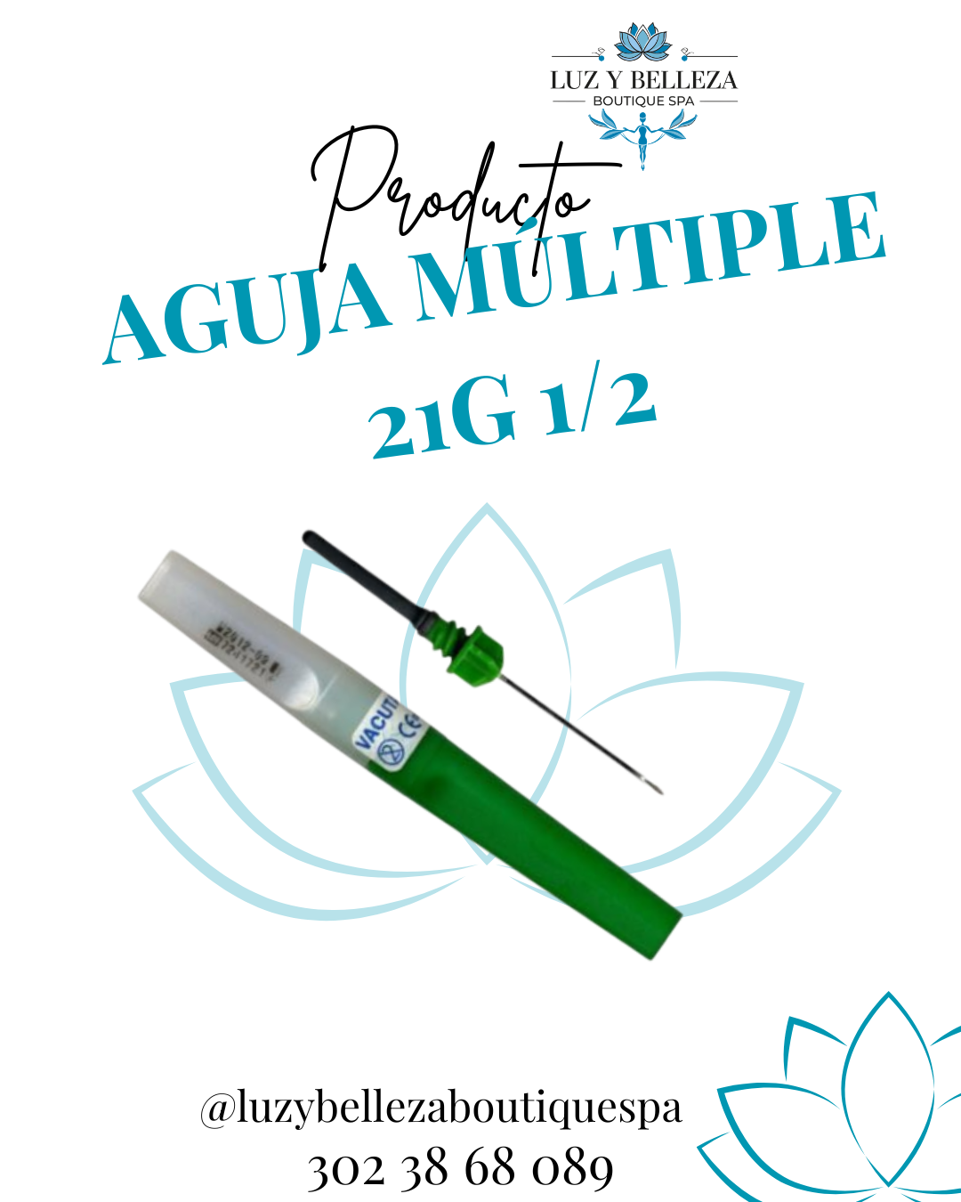 AGUJAS MÚLTIPLE 21G 1/2 UNIDAD Insumo