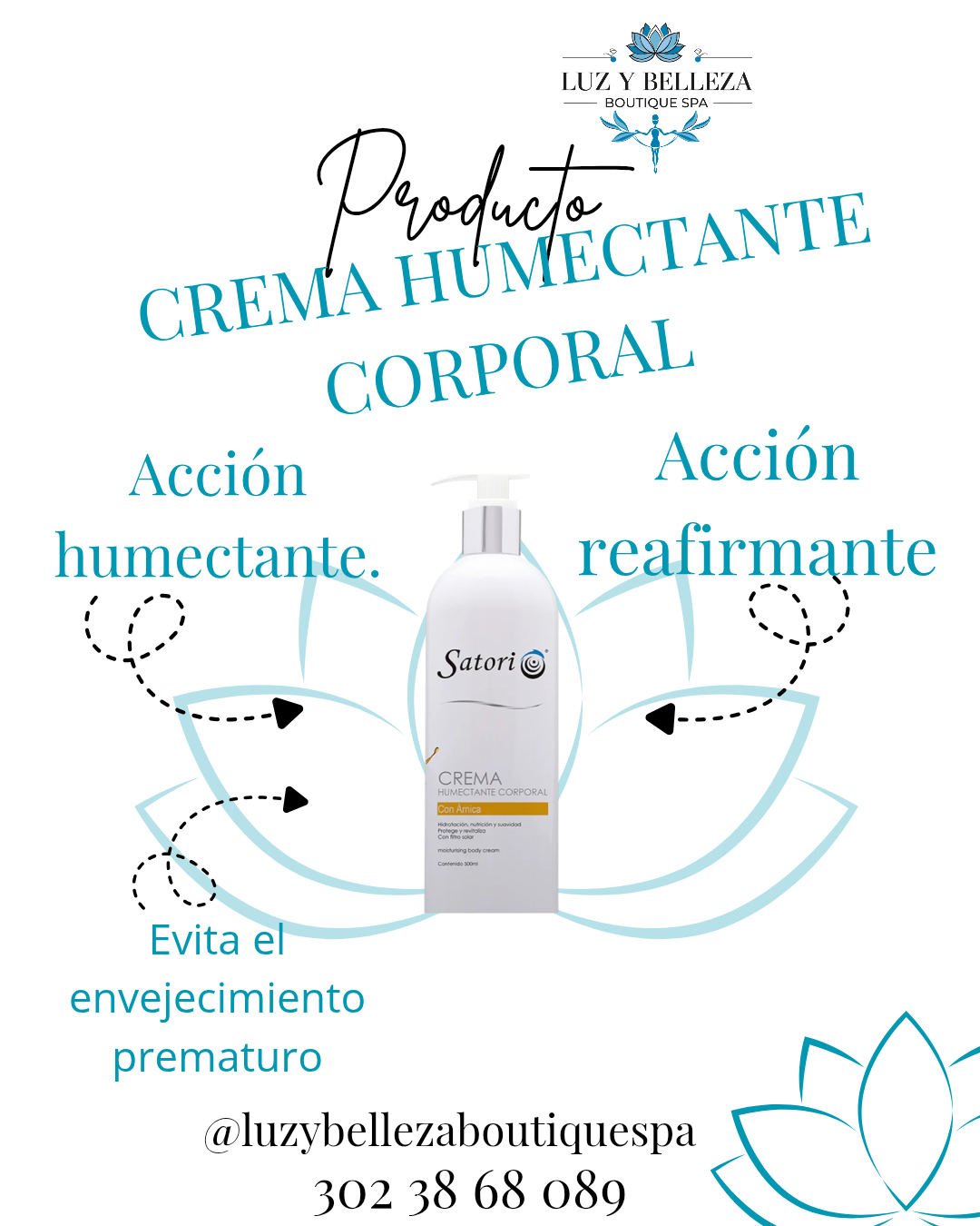 CREMA HUMECTANTE CORPORAL DE ÁRNICA 500ml Satori