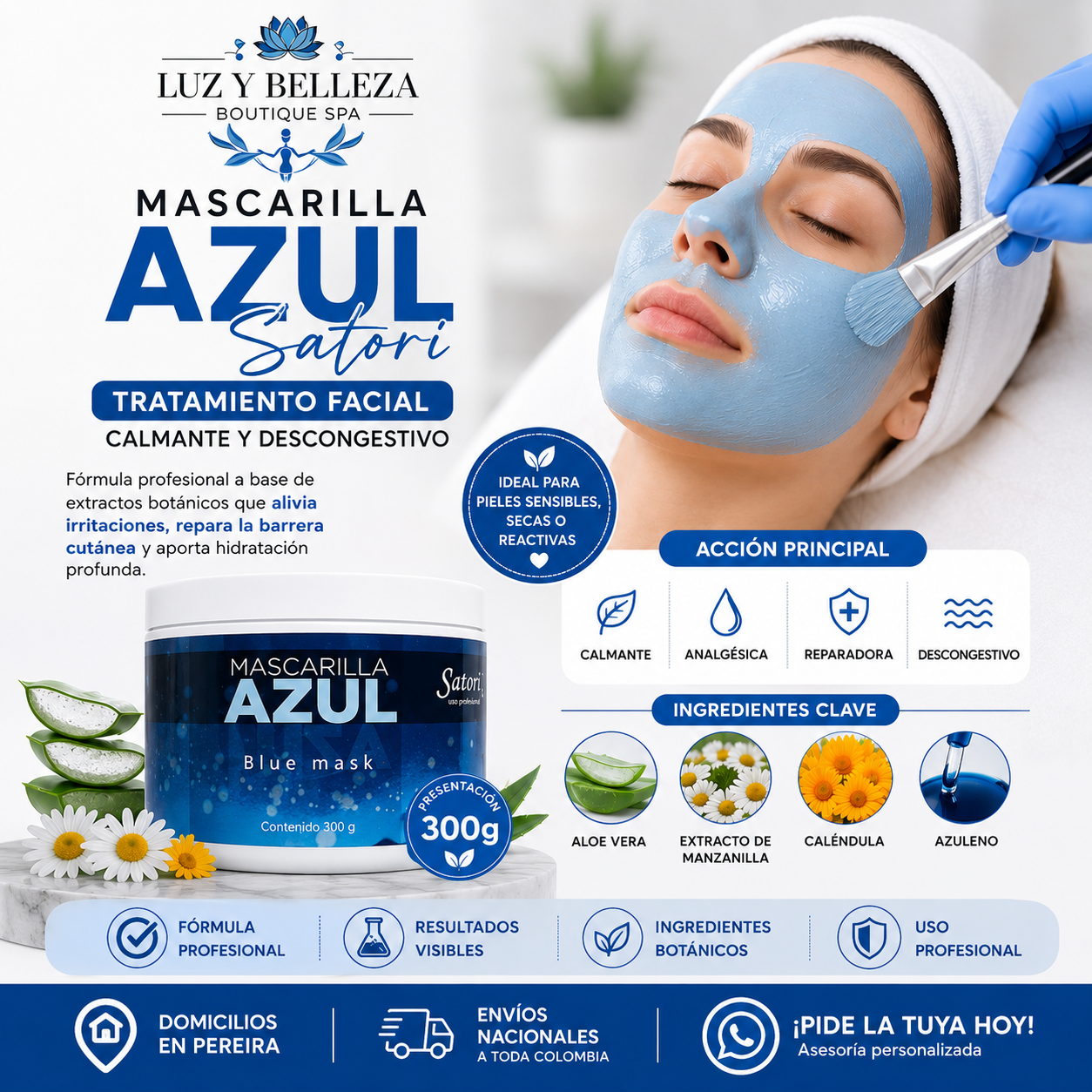 MASCARILLA AZUL Satori