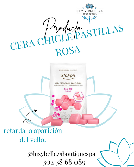 CERA DEPILACIÓN ROSA EN PASTILLAS CHICLE 1000g Starpil