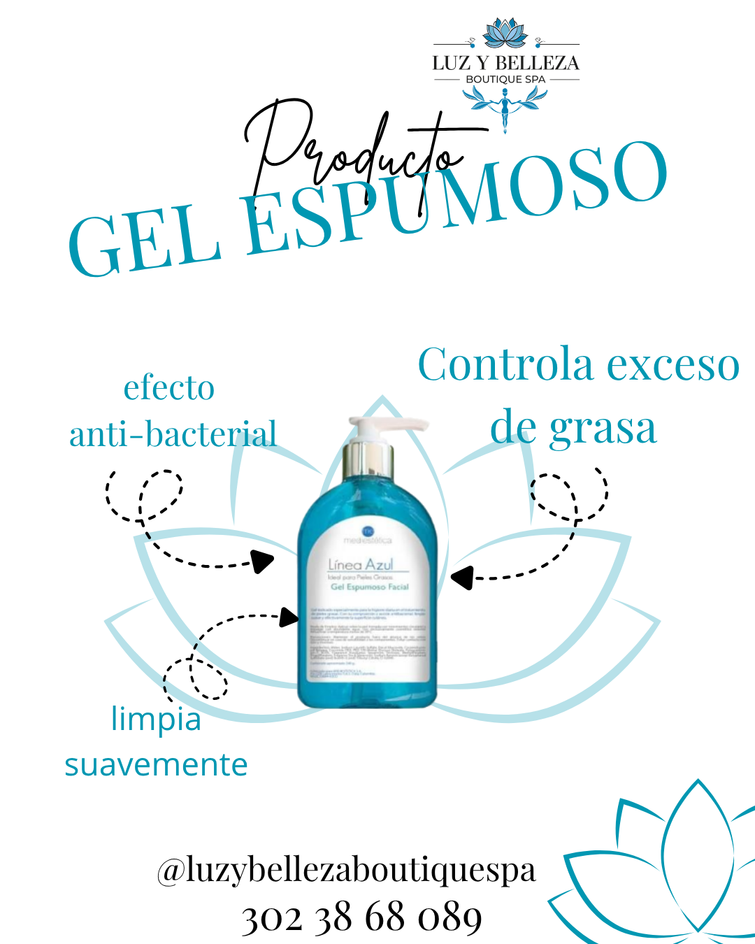 GEL ESPUMOSO FACIAL LÍNEA AZUL mediestetica