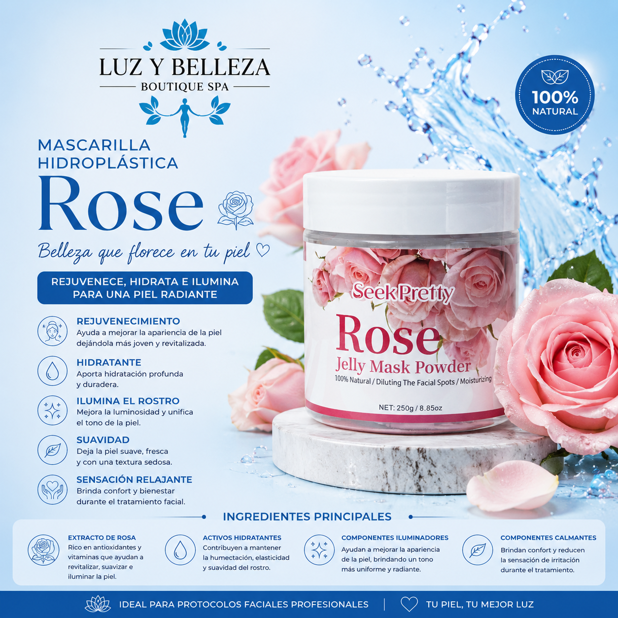 MASCARILLA HIDROPLÁSTICA ROSE Satori