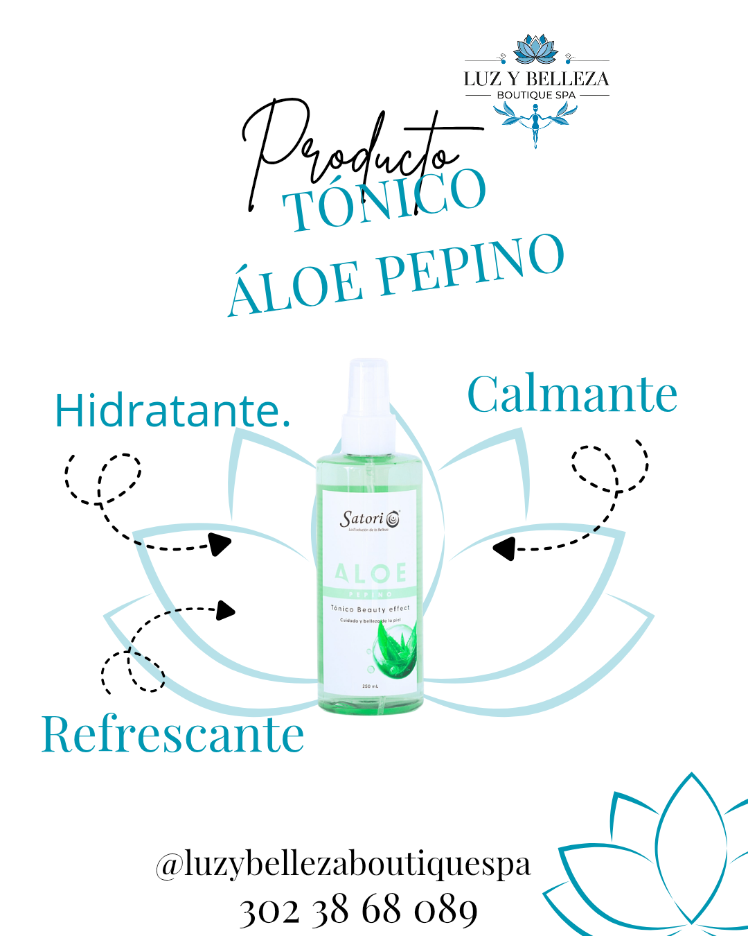TÓNICO ALOE PEPINO 250ml Satori