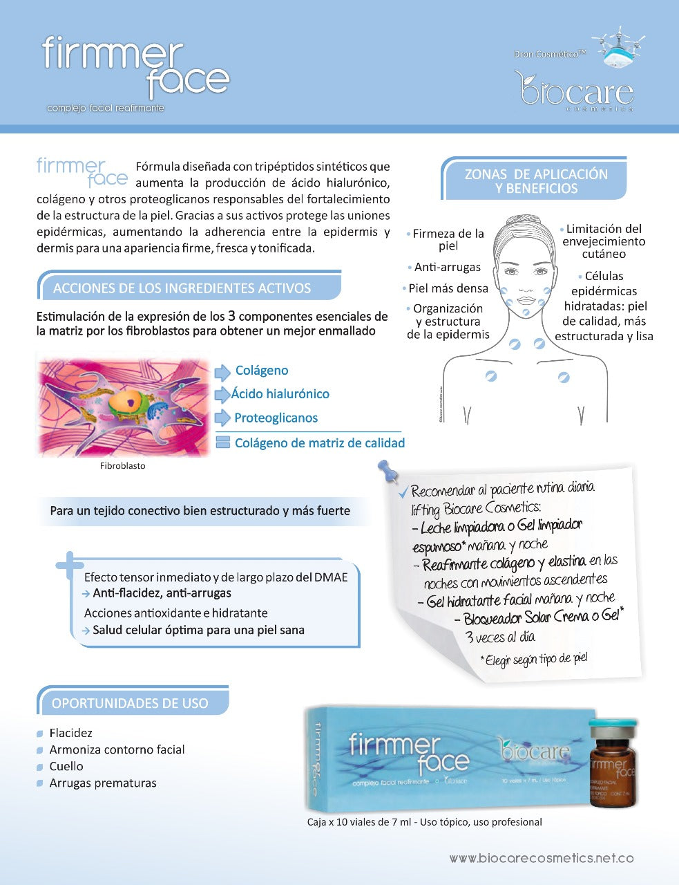 FIRMMER FACE - Reafirmante CAJA 5 Vial 7 ml Biocare
