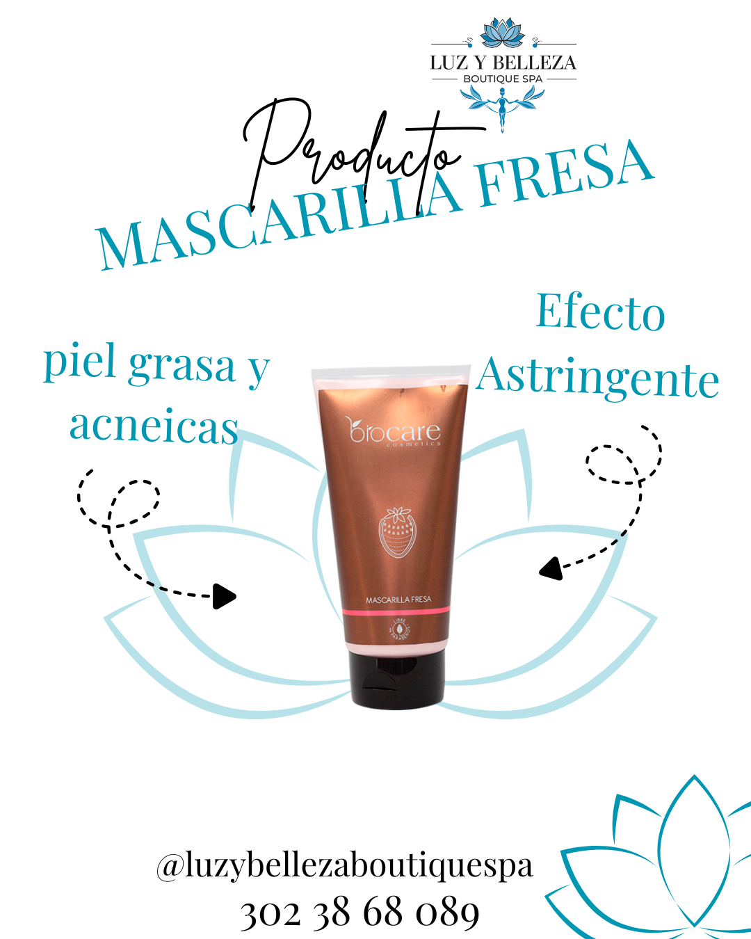MASCARILLA DE FRESA 150g  Biocare