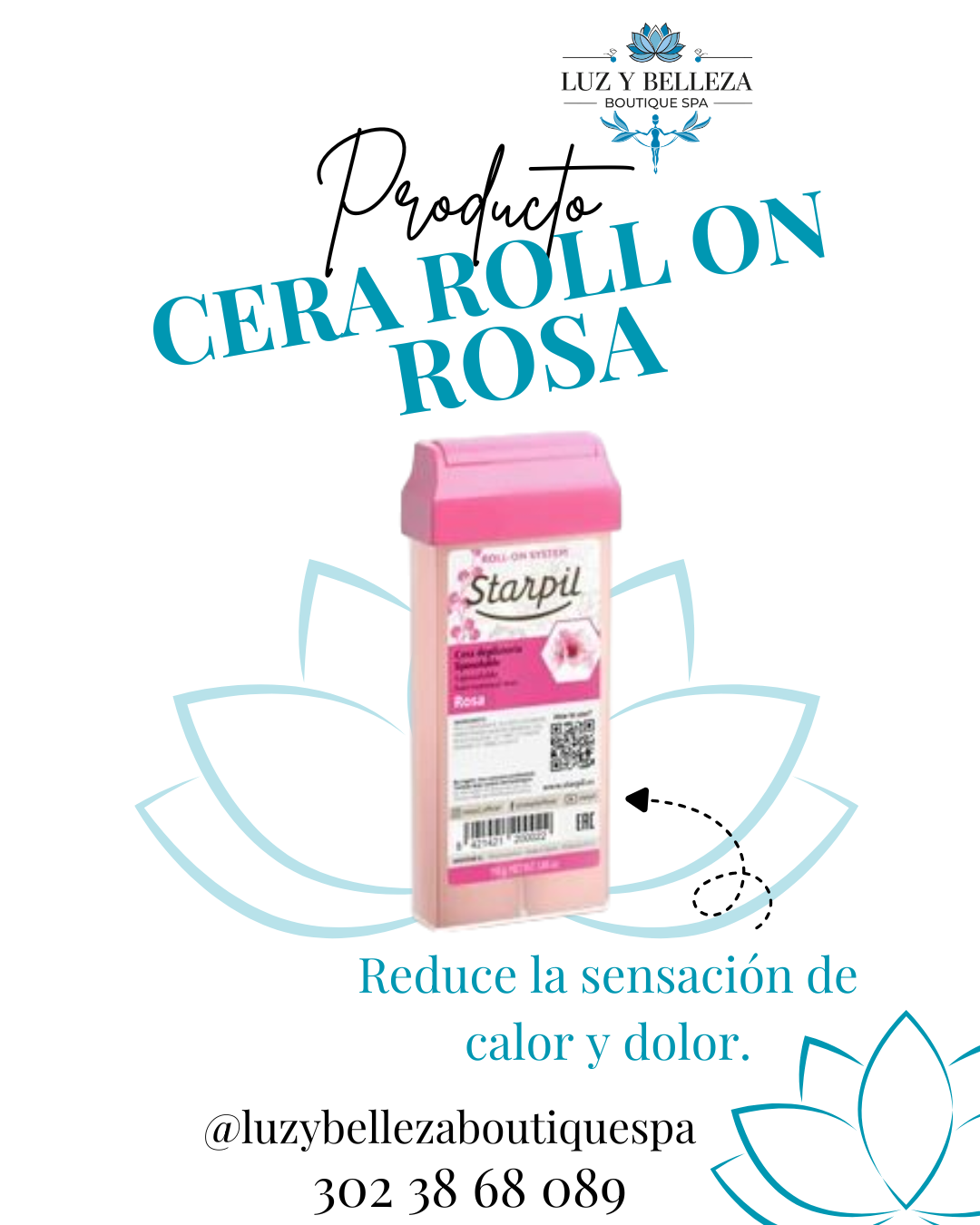 CERA DEPILACIÓN ROLLON ROSA 110g  Starpil