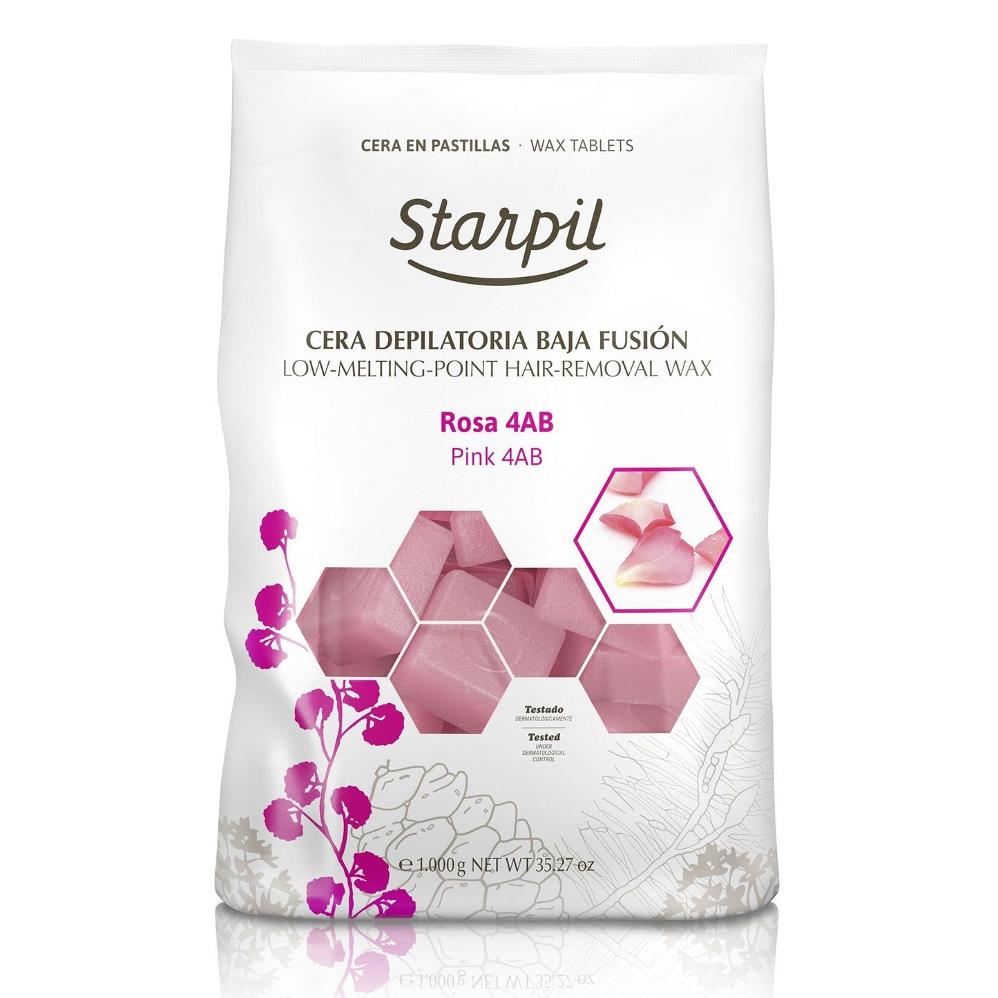 CERA DEPILACIÓN ROSA EN PASTILLAS CHICLE 1000g Starpil