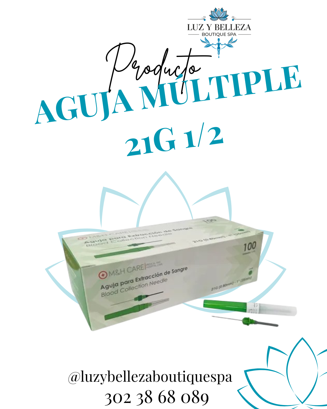 AGUJAS MÚLTIPLE 21G 1/2 CAJA Insumo