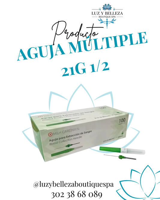 AGUJAS MÚLTIPLE 21G 1/2 CAJA Insumo