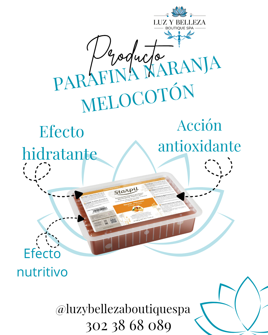 PARAFINA NARANJA MELOCOTÓN 500g Starpil