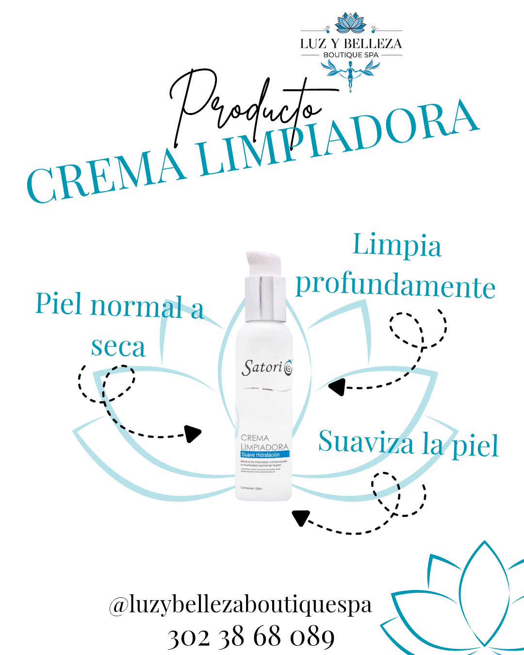 CREMA LIMPIADORA FACIAL 120ml Satori