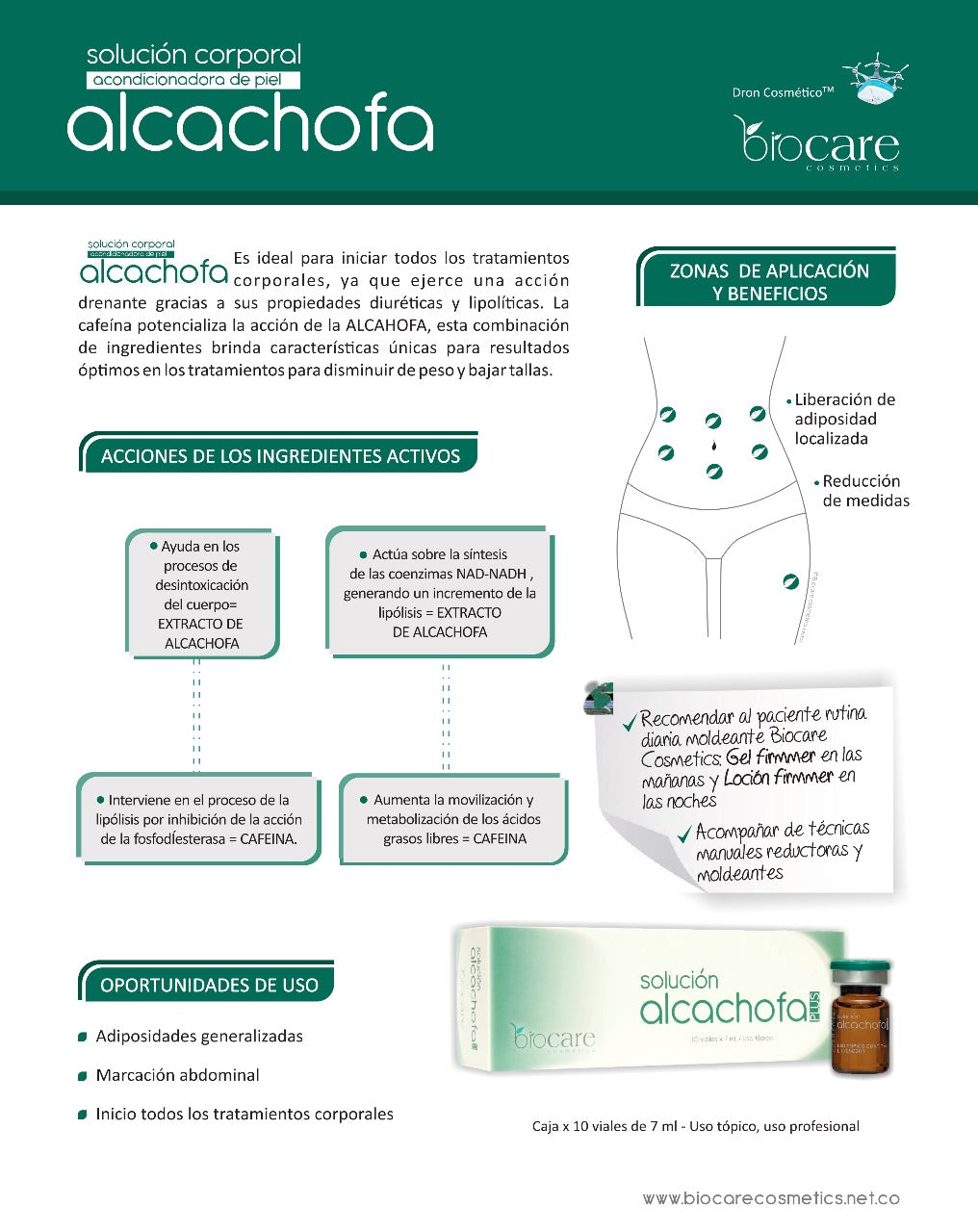 SOLUCION ALCACHOFA PLUS VIAL 7ML Biocare