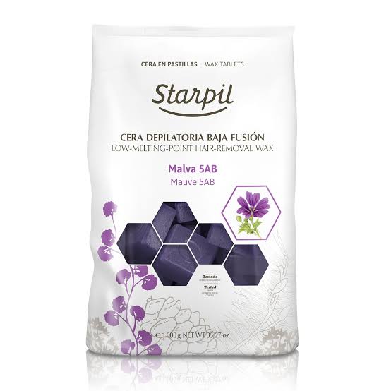 CERA DEPILACIÓN MALVA EN PASTILLAS CHICLE 1000g  Starpil